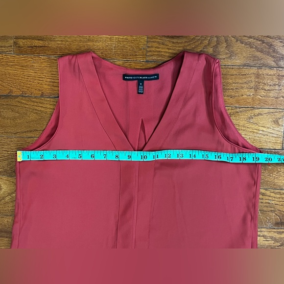 White House Black Market Coral Sleeveless V-Neck Blouse Women’s 6 - Picture 4 of 7